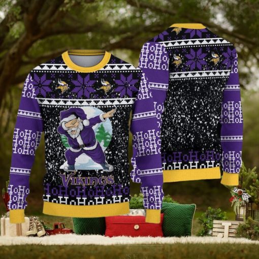 Minnesota Vikings Christmas Santa Claus Ugly Sweater For Men Women