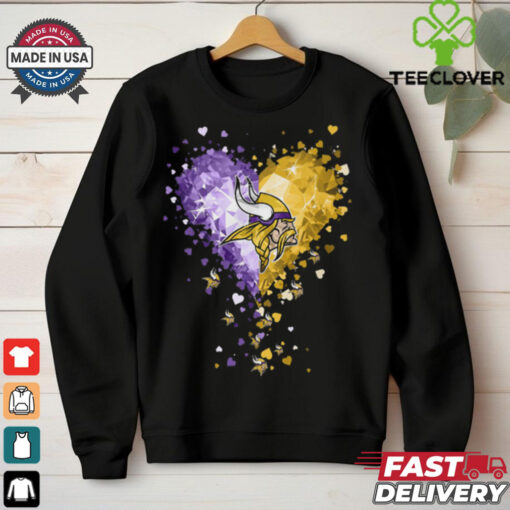 Minnesota Vikings Crystal Heart Shirt