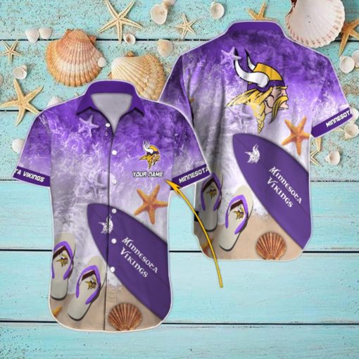 Minnesota Vikings Custom Name Street Style All Over Print Hawaiian Shirt