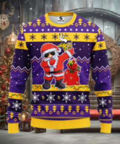 Minnesota Vikings Dabbing Santa Claus Ugly Christmas Sweater