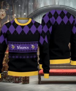 Minnesota Vikings Diamond Pattern Christmas Sweater