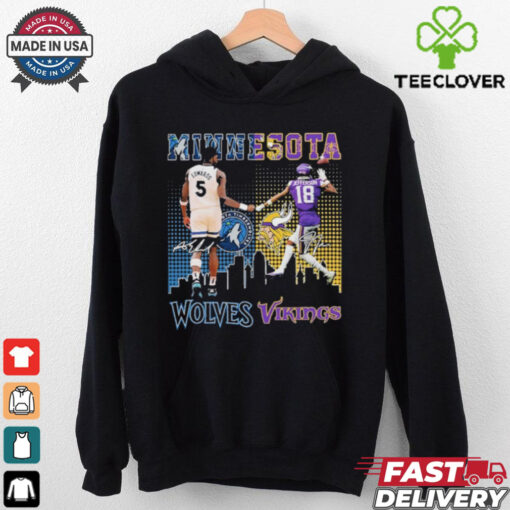 Minnesota Vikings Edwards And Minnesota Timberwolves Jefferson Signature Shirt