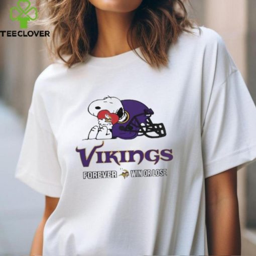 Minnesota Vikings Football Peanuts Movie Snoopy Forever Win Or Lose T Shirt