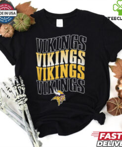 Minnesota Vikings Four Team Name Logo Fleece Shirt 1 Minnesota Vikings Four Team Name Logo Fleece Shirt