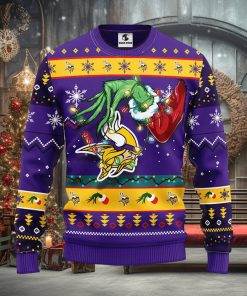 Minnesota Vikings Grinch Christmas Ugly Sweater