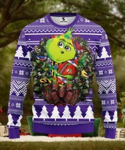 Minnesota Vikings Grinch Hug Christmas Ugly Sweater