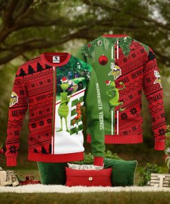 Minnesota Vikings Grinch & Scooby Doo Christmas Ugly Sweater 1