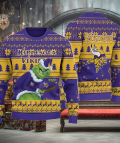Minnesota Vikings Grinch Ugly Christmas Sweater