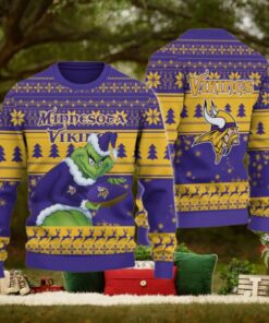 Minnesota Vikings Grinch Ugly Christmas Sweater