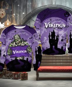 Minnesota Vikings Halloween Mummy Roast Ugly Sweater For Men And Women Gift Christmas