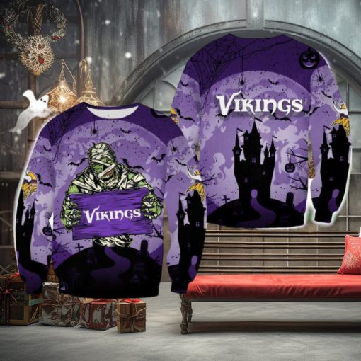 Minnesota Vikings Halloween Mummy Roast Ugly Sweater For Men And Women Gift Christmas