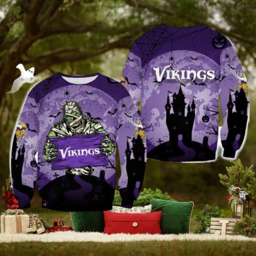 Minnesota Vikings Halloween Mummy Roast Ugly Sweater For Men And Women Gift Christmas