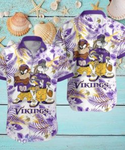 Minnesota Vikings Hawaiian Shirt Taz and Bugs For NFL Team