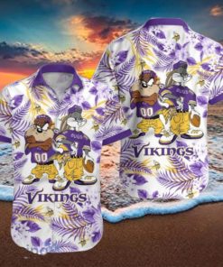 Minnesota Vikings Hawaiian Shirt Taz and Bugs For NFL Team