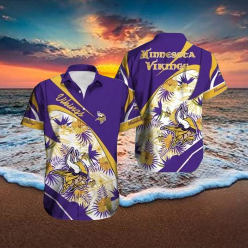 Minnesota Vikings Hawaiian Tracksuit Button Down Shirt Beach Shorts Swim Trunks