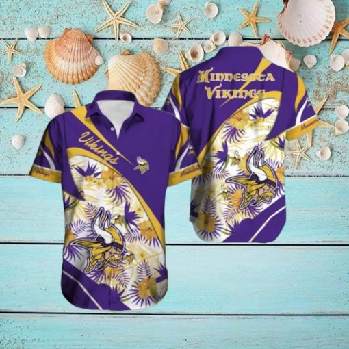 Minnesota Vikings Hawaiian Tracksuit Button Down Shirt Beach Shorts Swim Trunks