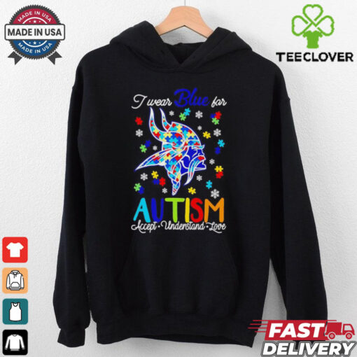 Minnesota Vikings I wear blue for Autism accept understand love shirt
