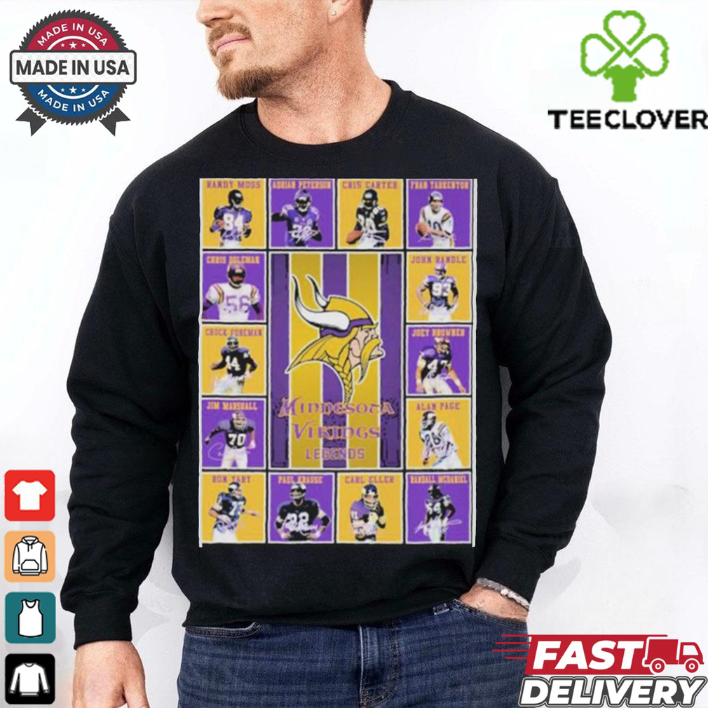 Minnesota Vikings Legends Players Blanket Shirt Minnesota Vikings Legends Players Blanket Shirt