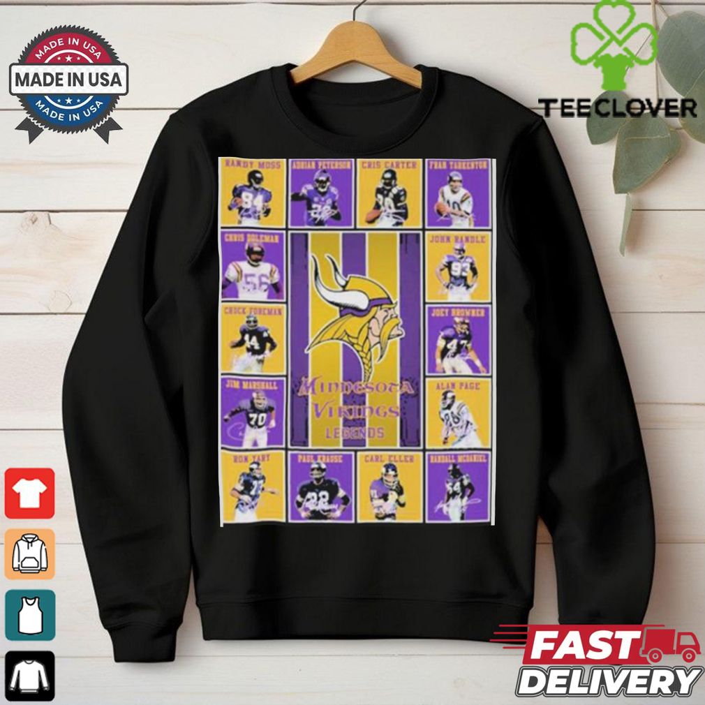 Minnesota Vikings Legends Players Blanket Shirt Minnesota Vikings Legends Players Blanket Shirt