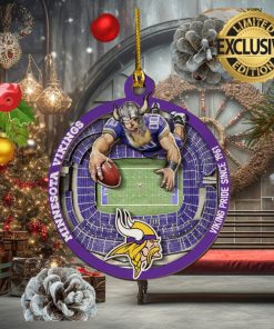 Minnesota Vikings Mascot NFL Custom Name 2023 Holiday Gifts Christmas Decorations Ornament