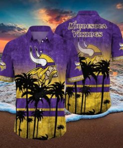 Minnesota Vikings Men’s Summer Beach Hawaiian Shirt Casual Board Shorts Suit