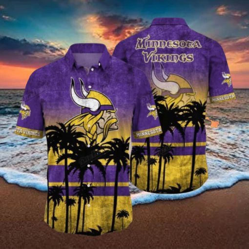 Minnesota Vikings Men’s Summer Beach Hawaiian Shirt Casual Board Shorts Suit