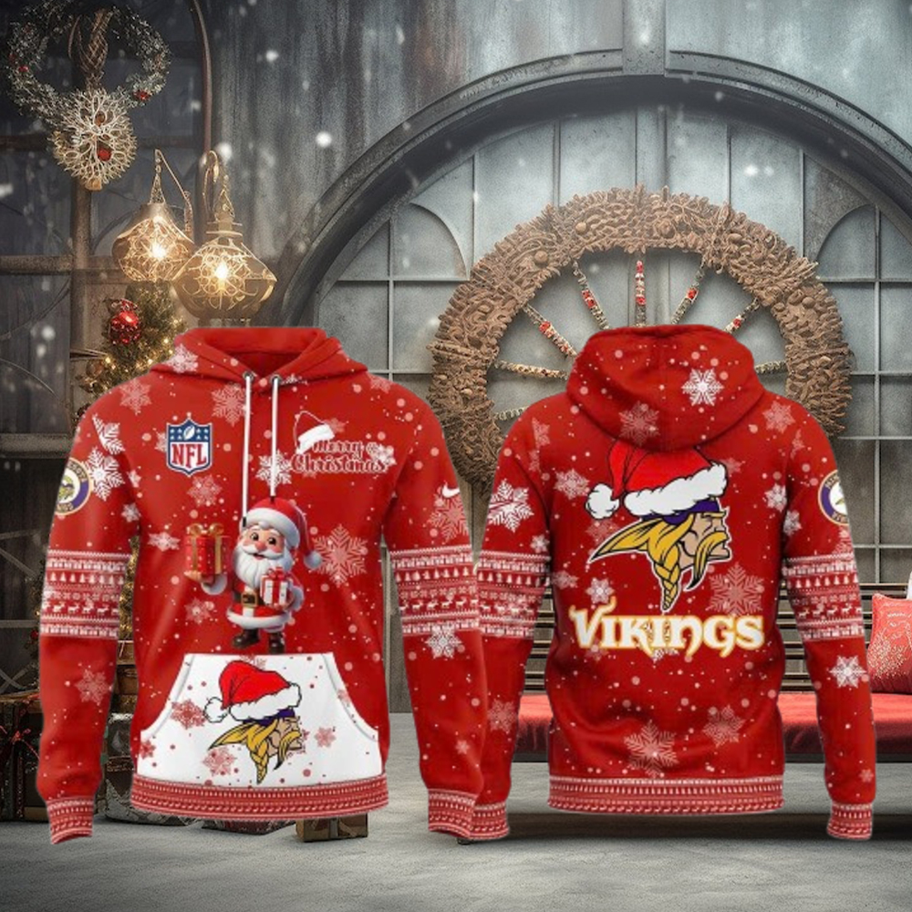 Minnesota Vikings Merry Christmas And Happy New Year Edition Hoodie Minnesota Vikings Merry Christmas And Happy New Year Edition Hoodie