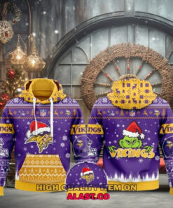 Minnesota Vikings Merry Christmas Ugly Hoodie Sweatshirt