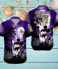 Minnesota Vikings Mickey Mouse Full Printing 3D Hawaiian Shirt