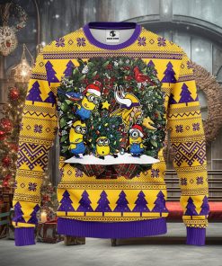 Minnesota Vikings Minion Christmas Ugly Sweater