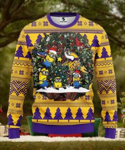 Minnesota Vikings Minion Christmas Ugly Sweater