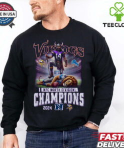 Minnesota Vikings NFC North Division Champions 2024 Celebration  Fan Favorite T Shirt