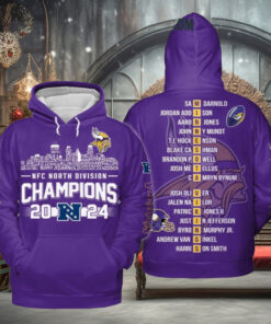 Minnesota Vikings NFC North Divison Champions 2024 Hoodie T Shirt