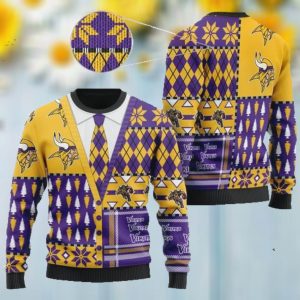 Minnesota Vikings NFL American Football Team Cardigan Style 3D Men And Women Ugly Sweater Shirt For Sport Lovers On Christmas Days