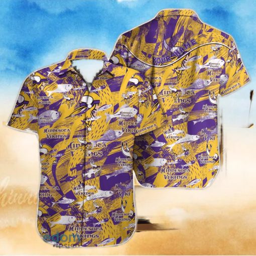 Minnesota Vikings NFL Custom Name Hawaiian Shirt For Men Women Unique Gift For Real Fan