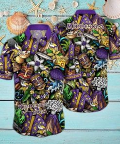 Minnesota Vikings NFL Flower Hawaii Shirt And Tshirt For Fans, Custom Summer Football Shirts NA49896