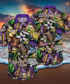 Minnesota Vikings NFL Flower Hawaii Shirt And Tshirt For Fans, Custom Summer Football Shirts NA49896