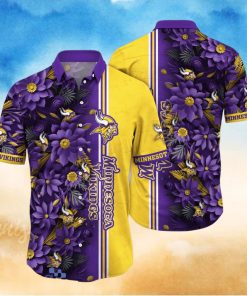 Minnesota Vikings NFL Flower Hawaiian Shirt For Men Women Great Gift For Real Fans