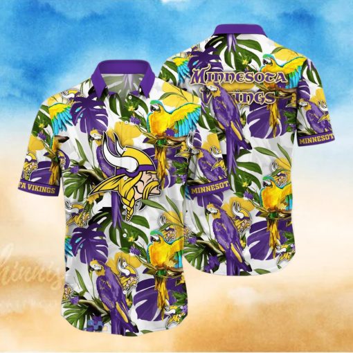 Minnesota Vikings NFL Flower Hawaiian Shirt Great Gift For Fans