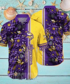 Minnesota Vikings NFL Flower Tropical All Over Printed Unisex Hawaiian Shirt