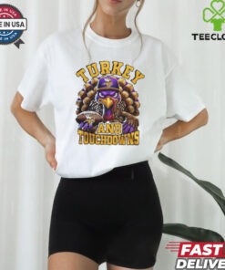 Minnesota Vikings NFL Happy Thanksgiving Turkey And Touchdowns Shirt