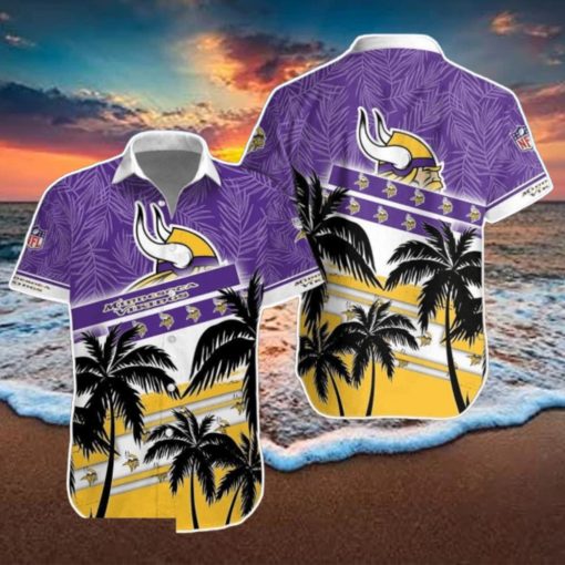 Minnesota Vikings NFL Hawaiian Shirt Palm Trees Pattern New Design For Fans