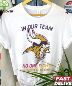 Minnesota Vikings NFL In Our Team No One Fights Cancer Alone 2024 T shirt