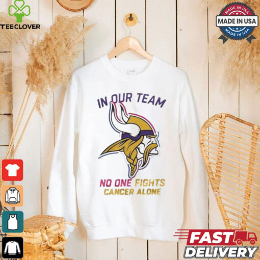 Minnesota Vikings NFL In Our Team No One Fights Cancer Alone 2024 T shirt