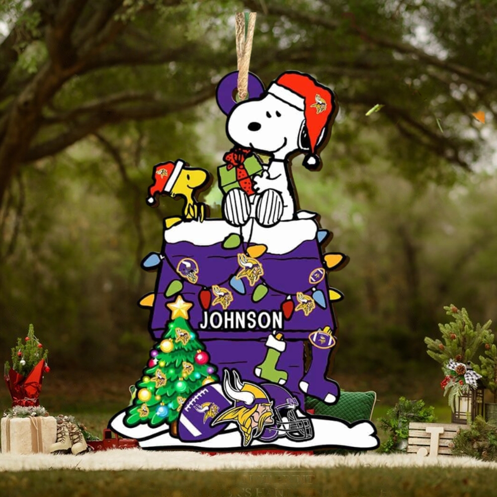 Minnesota Vikings NFL Snoopy Ornament Personalized Christmas 2023 Holidays Minnesota Vikings NFL Snoopy Ornament Personalized Christmas 2023 Holidays