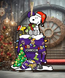 Minnesota Vikings NFL Snoopy Ornament Personalized Christmas 2023 Holidays