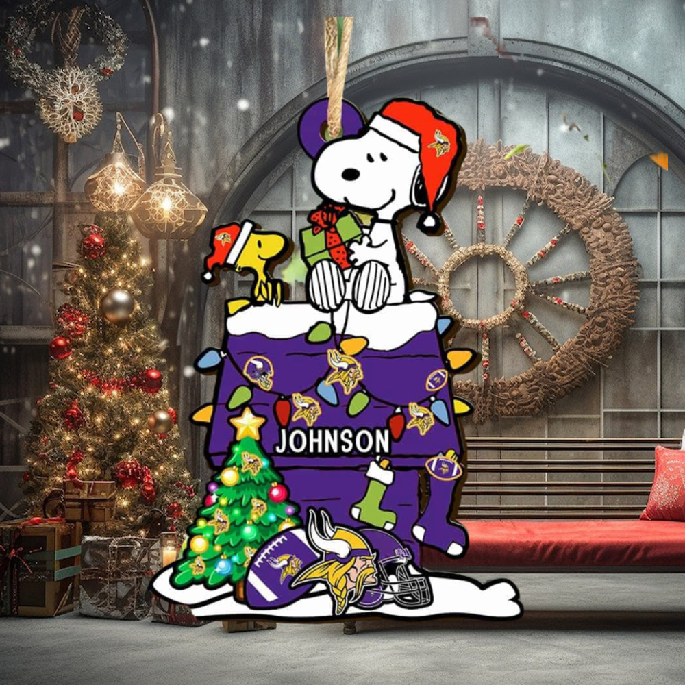 Minnesota Vikings NFL Snoopy Ornament Personalized Christmas 2023 Holidays Minnesota Vikings NFL Snoopy Ornament Personalized Christmas 2023 Holidays