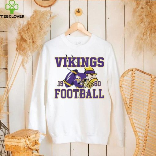 Minnesota Vikings NFL est 1960 helmet logo vintage hoodie, sweater, longsleeve, shirt v-neck, t-shirt