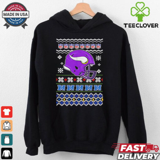 Minnesota Vikings NFL football Christmas helmet shirt