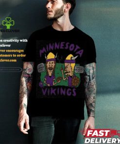 Minnesota Vikings NFL x Homage x Beavis and Butt Head Unisex Tri Blend T Shirt